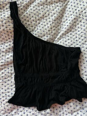 Urban Outfitters Black one shoulder Top